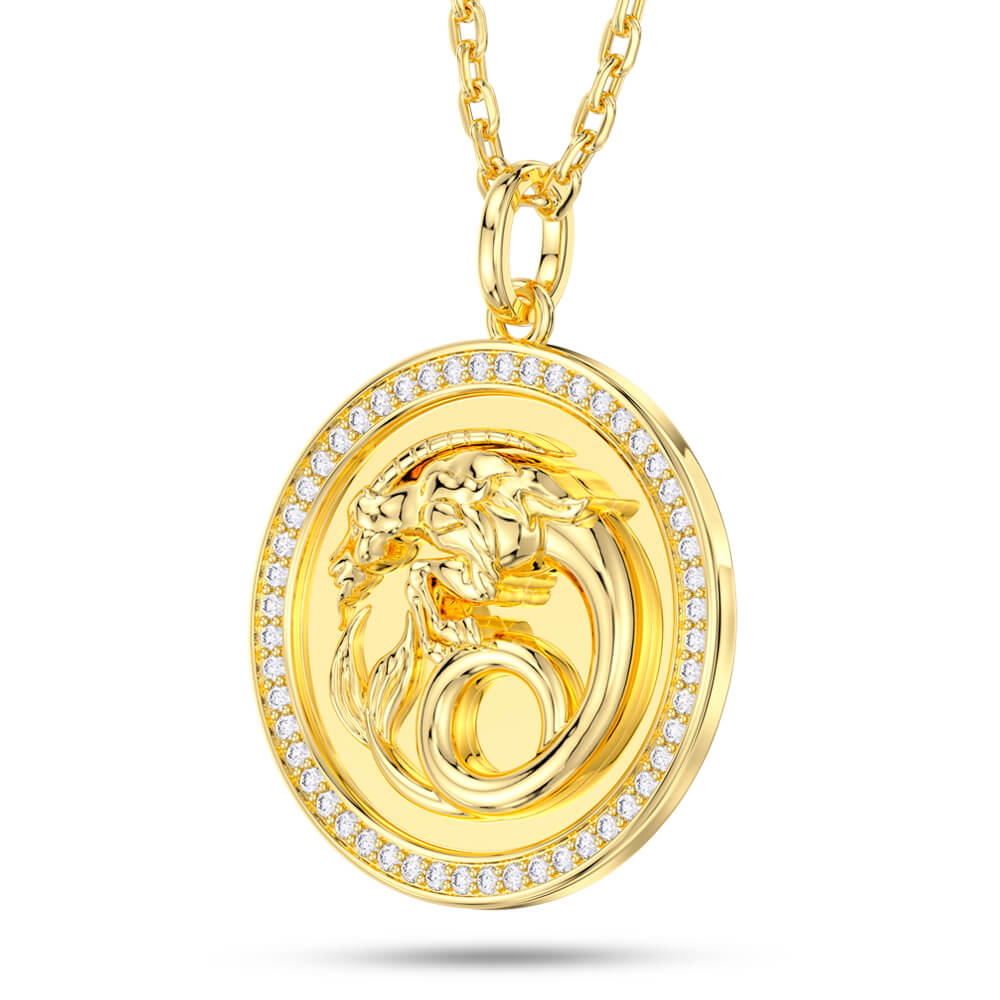 New Fashion Round Capricorn Pendant Necklace Sterling silver Jewelry-Taanaa Jewelry