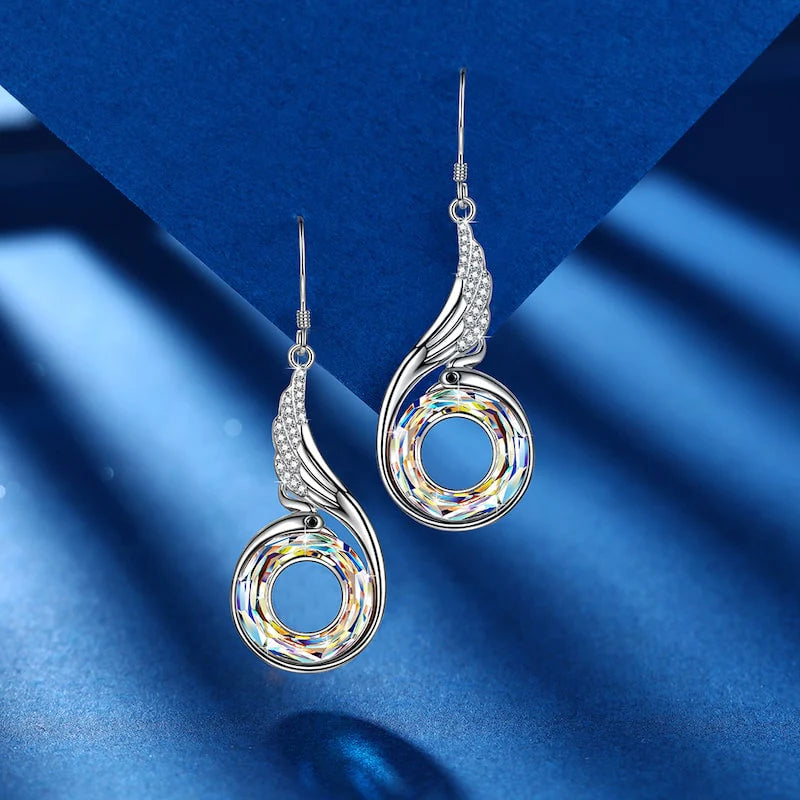 Luxury Swarovski Crystal Phoenix Drop Earrings Women Jewelry Gift - Taanaa Jewelry