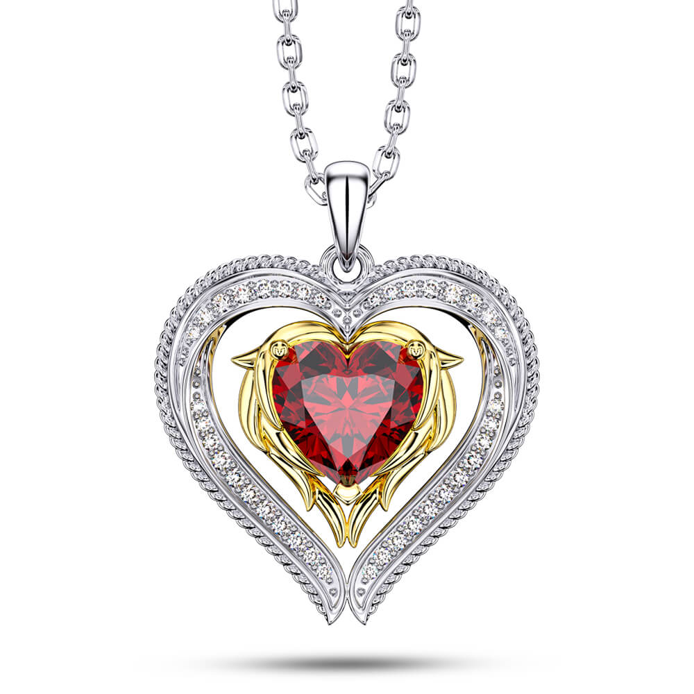 Double Love Heart Necklace Jewelry - Pendant Necklace - Taanaa Jewelry