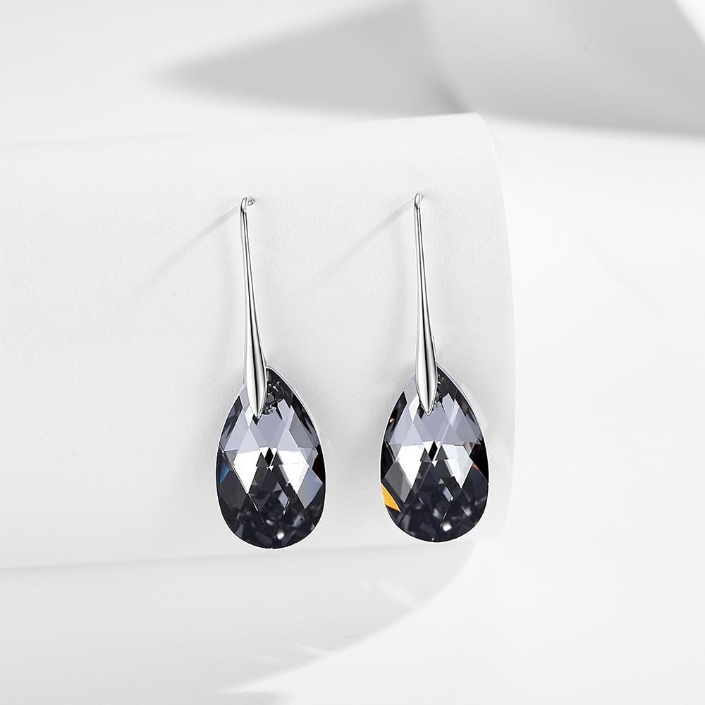 Pear-shaped Pendant Drop Crystal Earrings Women Jewelry - Dangle earrings - Taanaa Jewelry