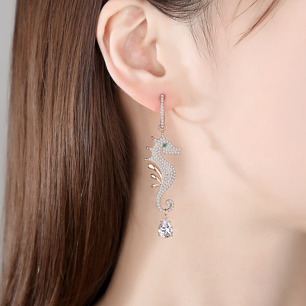 New Cute Hippocampus Drop Earrings For Women Jewelry - Dangle earrings - Taanaa Jewelry