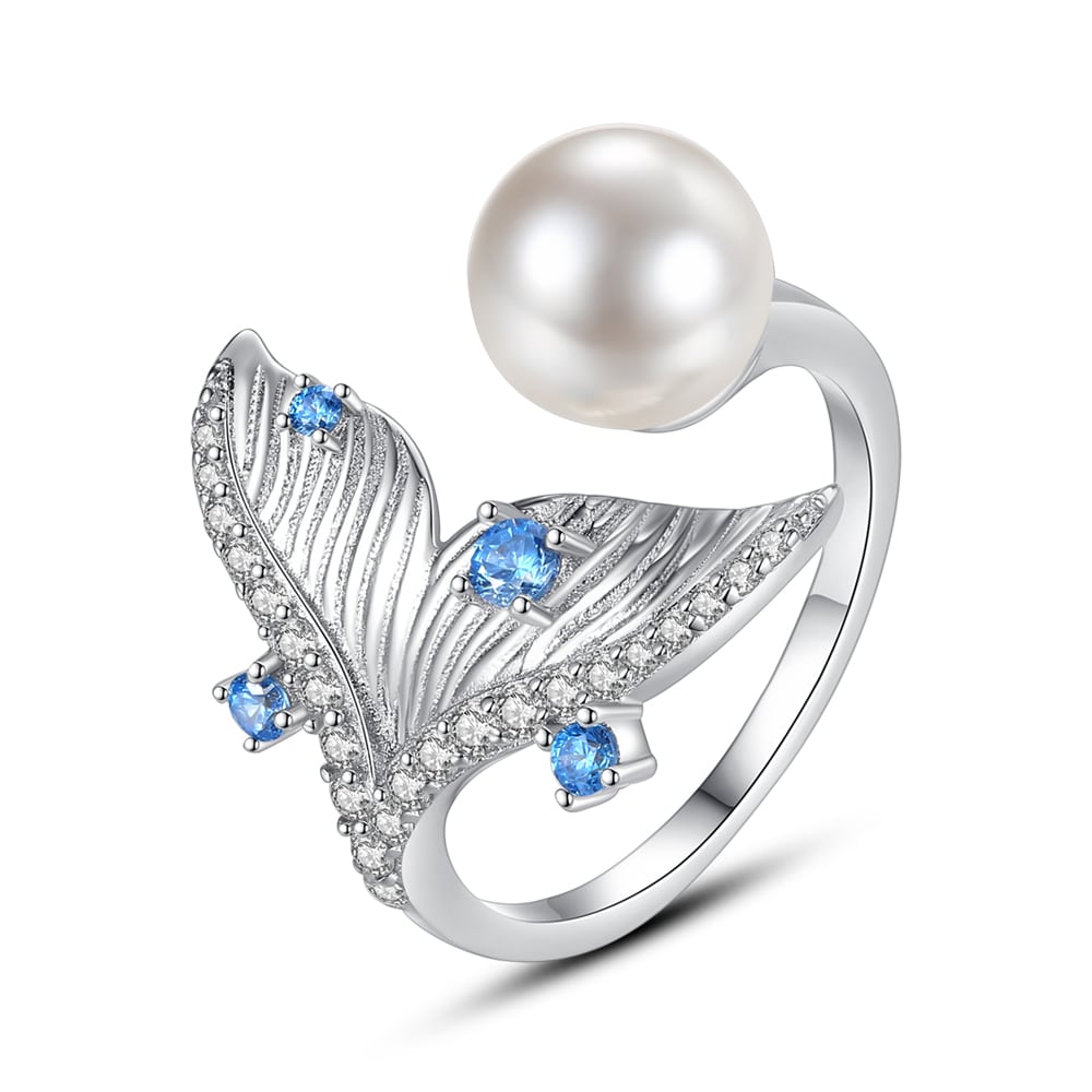 Mermaid Pearl Open Ring - Rings - Taanaa Jewelry