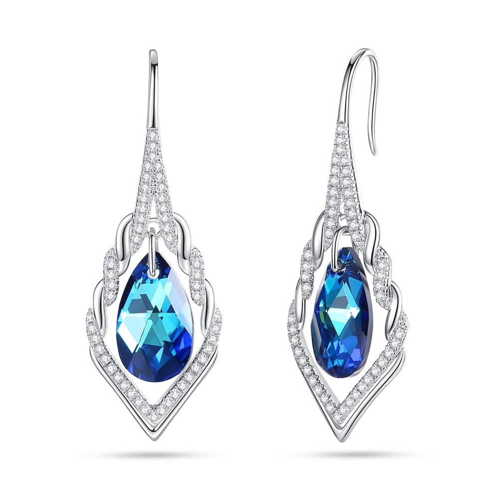 Pear-shaped Crystal Earrings Women Jewelry