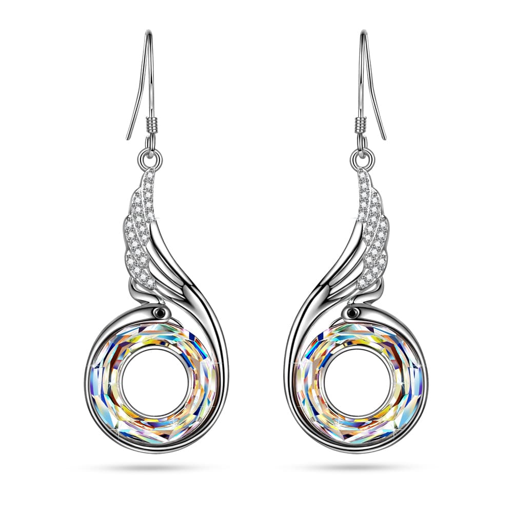 Luxury Swarovski Crystal Phoenix Drop Earrings Women Jewelry Gift - Taanaa Jewelry