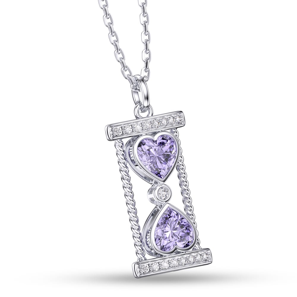 Double Heart Hourglass Necklace Gift - Pendant Necklace - Taanaa Jewelry