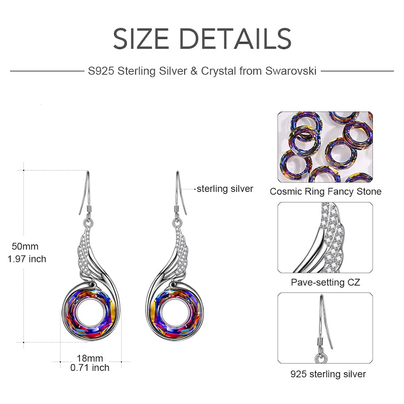Volcano Crystal Phoenix Drop Earrings For Women Jewelry - Dangle earrings - Taanaa JewelryLuxury Swarovski Crystal Phoenix Drop Earrings Women Jewelry Gift - Taanaa Jewelry