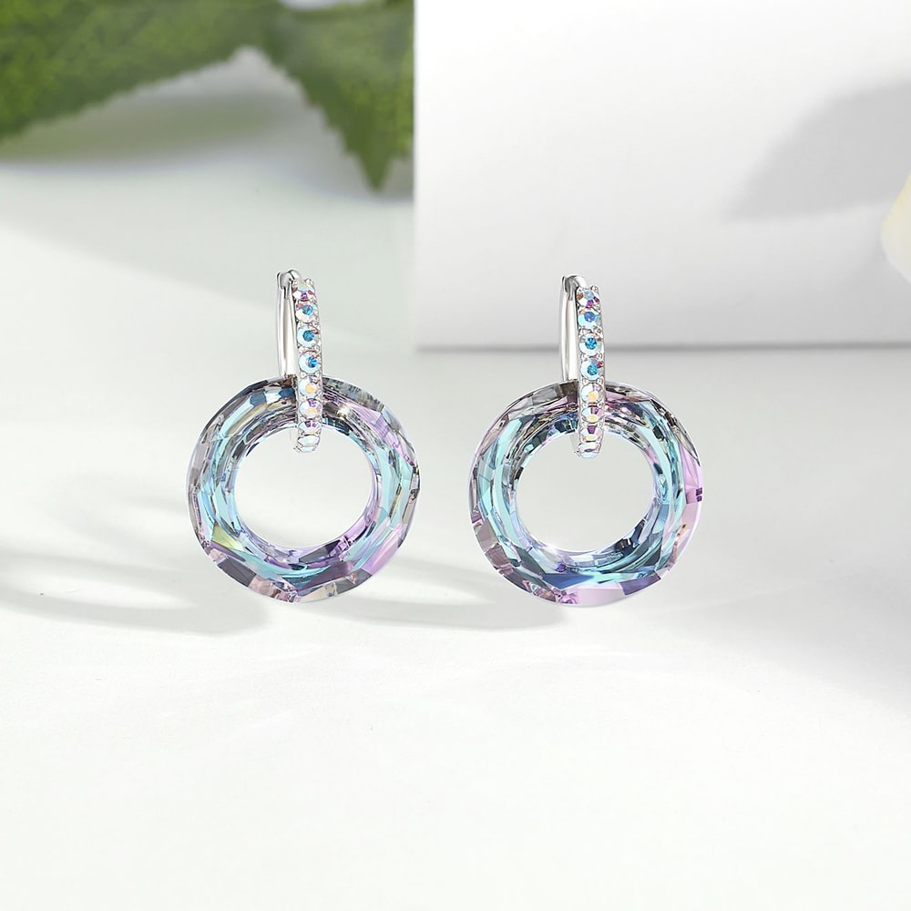 Cosmic Ring Crystal Earrings Jewelry
