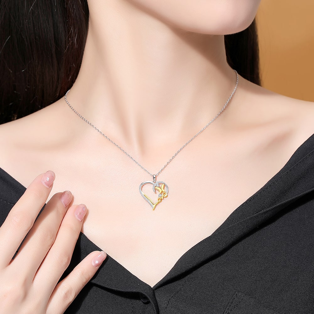Butterfly Love Heart Necklace Jewelry - Pendant Necklace - Taanaa Jewelry