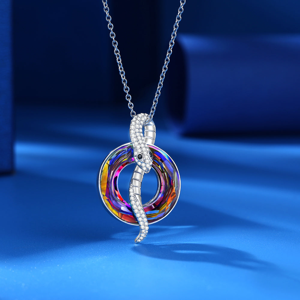 Swarovski crystal deals snake necklace
