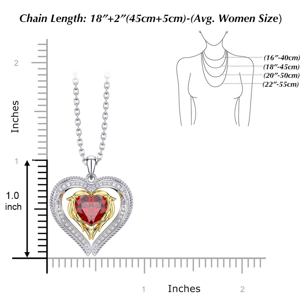 Double Love Heart Necklace Jewelry - Pendant Necklace - Taanaa Jewelry