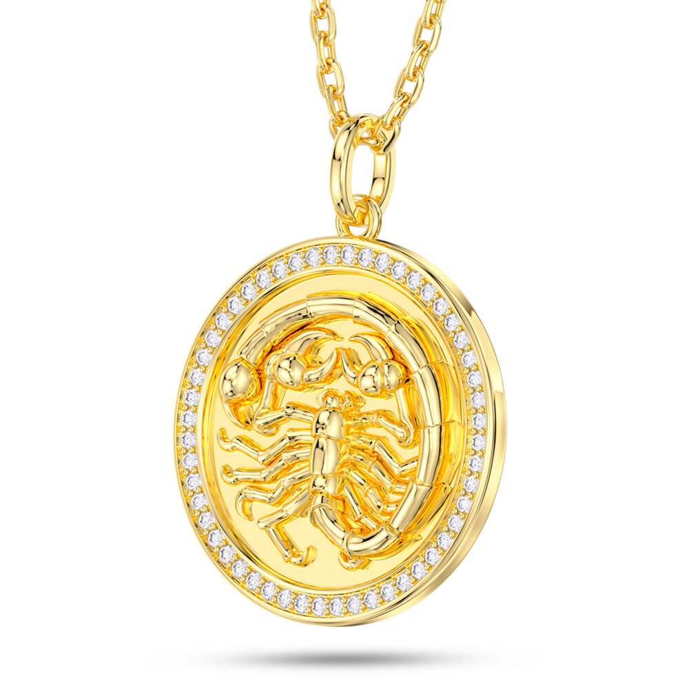 New Fashion Round Scorpio Pendant Necklace Sterling silver Jewelry Gift-Taanaa Jewelry