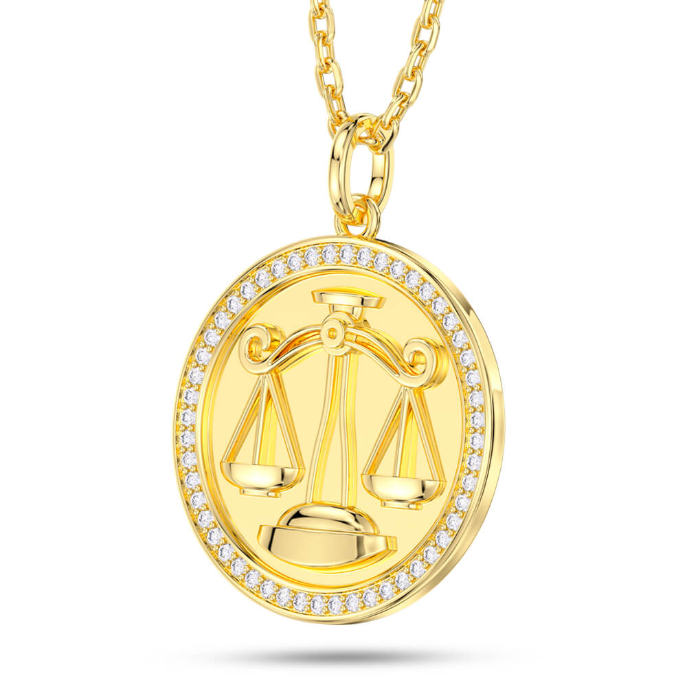 New Fashion Round Libra Pendant Necklace Sterling silver Jewelry Gift-Taanaa Jewelry