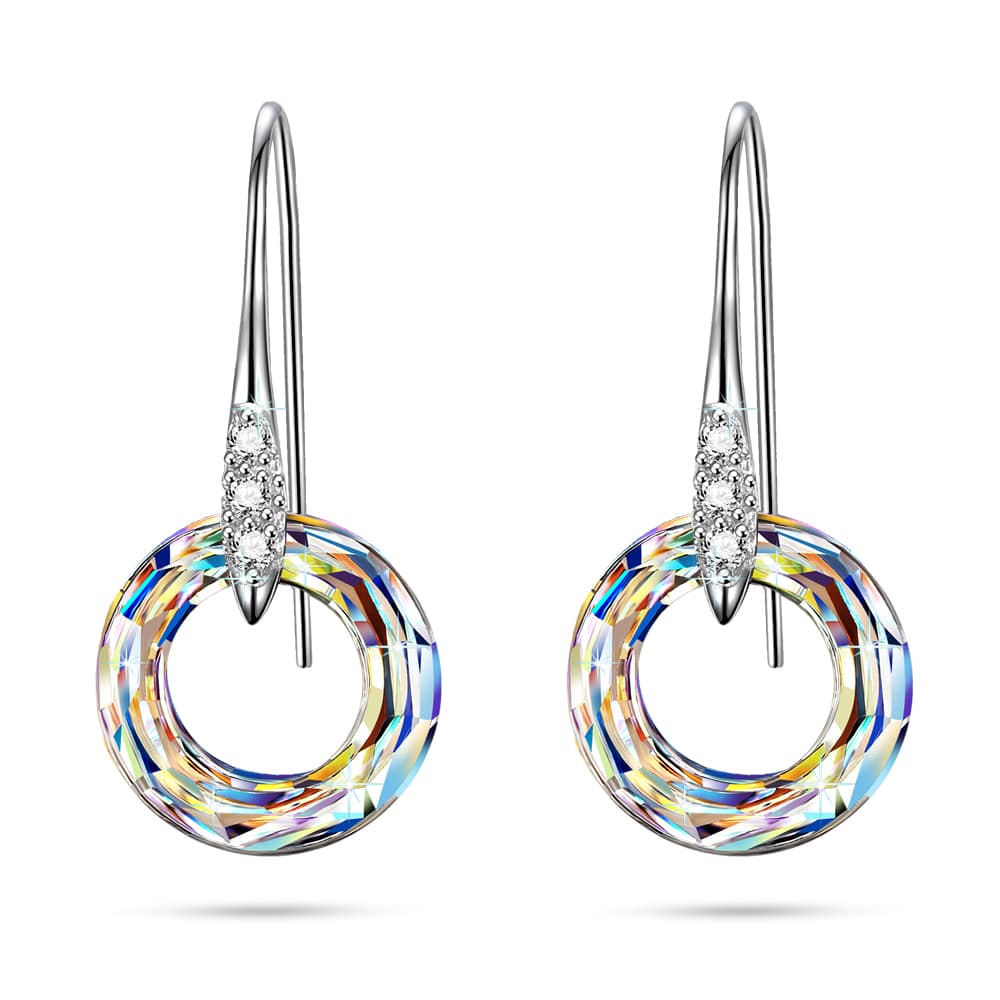Cosmic Ring Crystal Drop Earrings