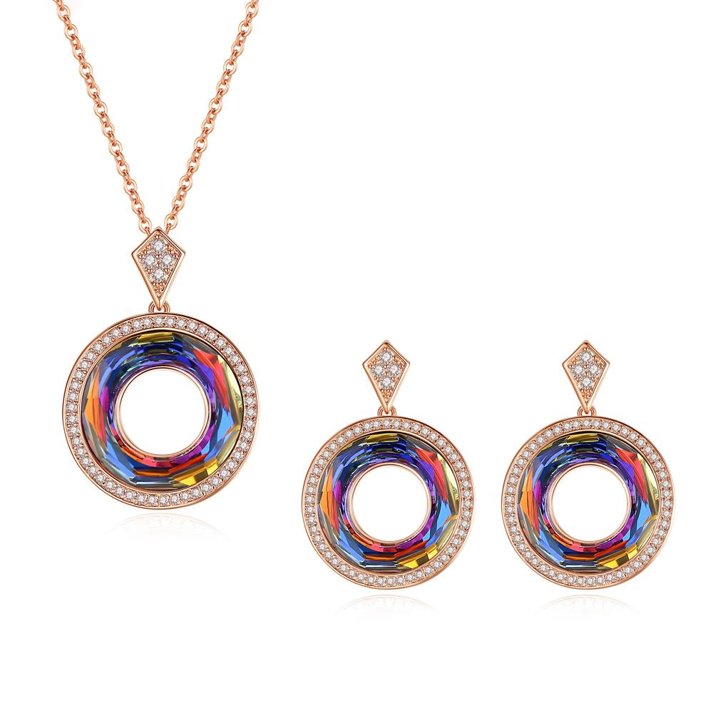 Luxury Cosmic Ring Necklace & Earrings Jewelry Set - Jewelry Set - Taanaa Jewelry