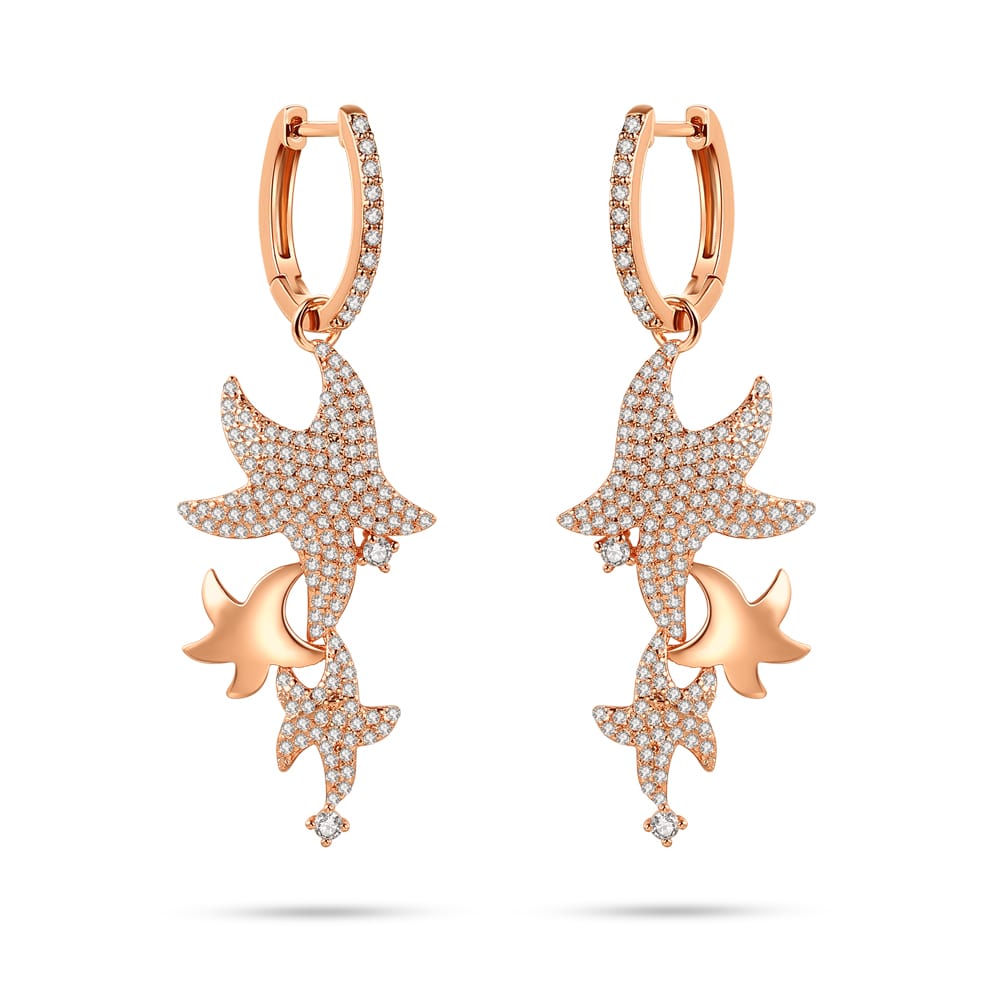 Gold Starfish Drop Earrings Women Jewelry - Taanaa Jewelry