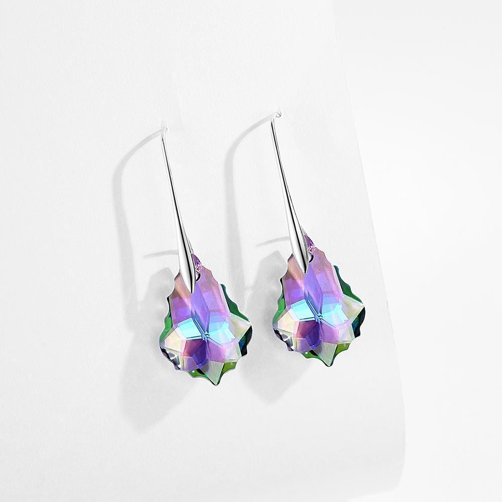 Baroque Crystal Sterling Silver Drop Earrings Women Jewelry - Dangle earrings - Taanaa Jewelry