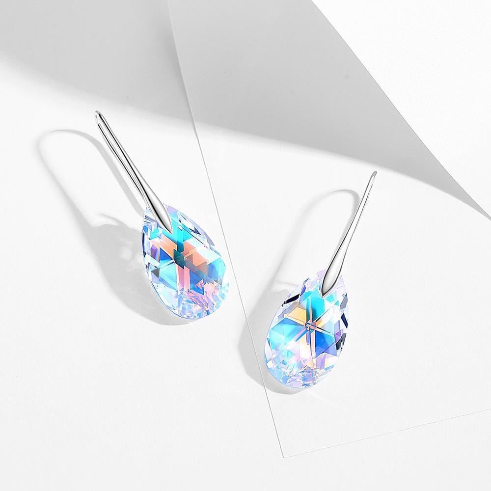 Pear-shaped Pendant Drop Crystal Earrings Women Jewelry - Dangle earrings - Taanaa Jewelry