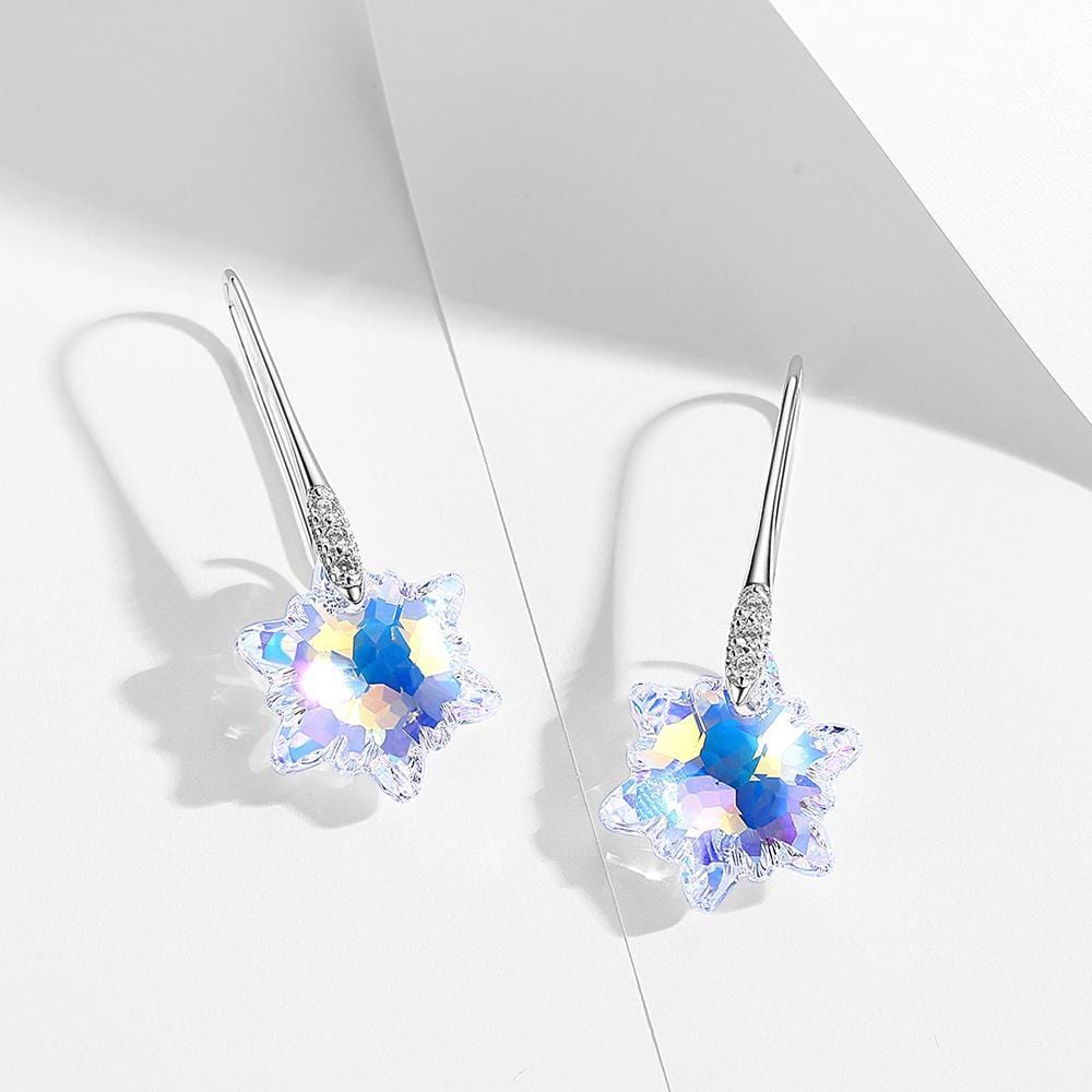 Edelweiss Crystal Dangle Earrings Women Jewelry - Dangle earrings - Taanaa Jewelry