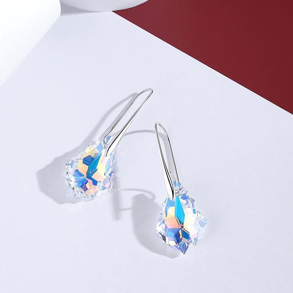 Baroque Crystal Sterling Silver Drop Earrings Women Jewelry - Dangle earrings - Taanaa Jewelry