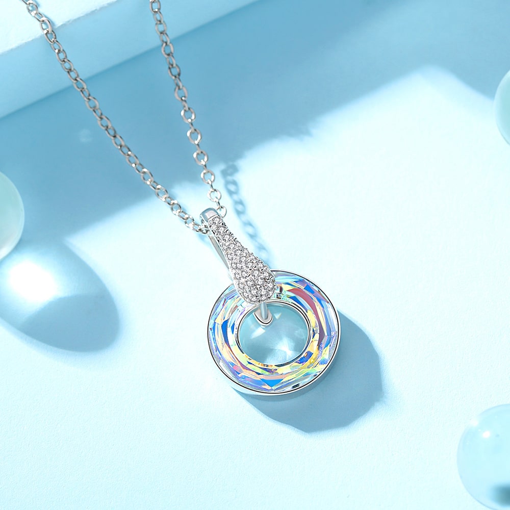 Cosmic Ring Crystal Necklace