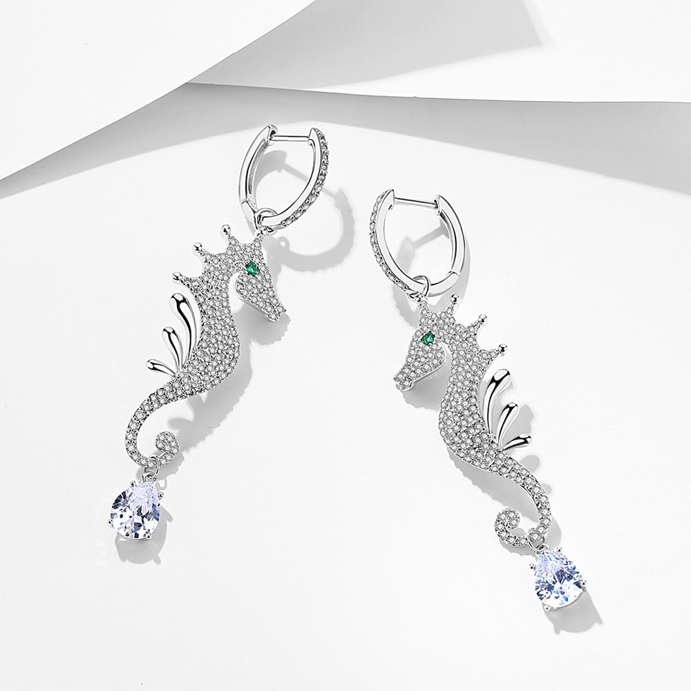 New Cute Hippocampus Drop Earrings For Women Jewelry - Dangle earrings - Taanaa Jewelry