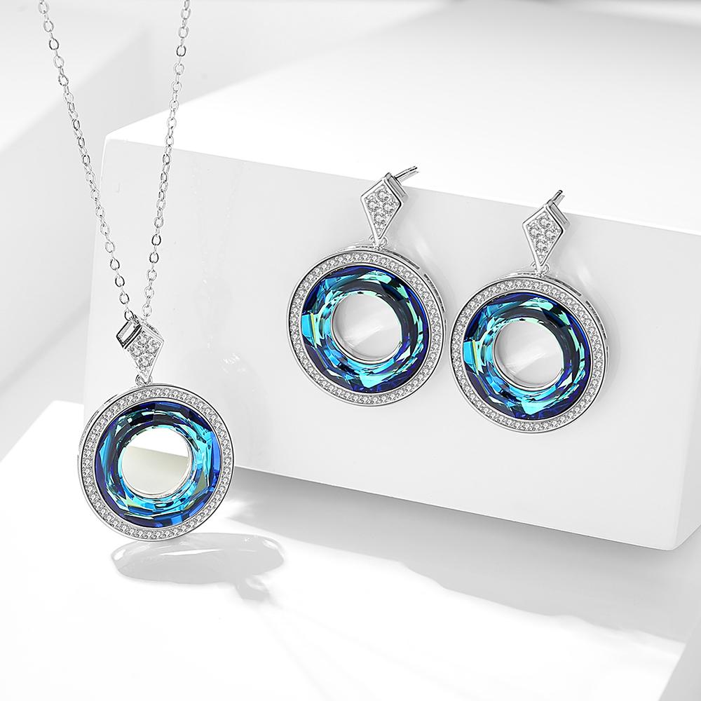 Luxury Cosmic Ring Necklace & Earrings Jewelry Set - Jewelry Set - Taanaa Jewelry