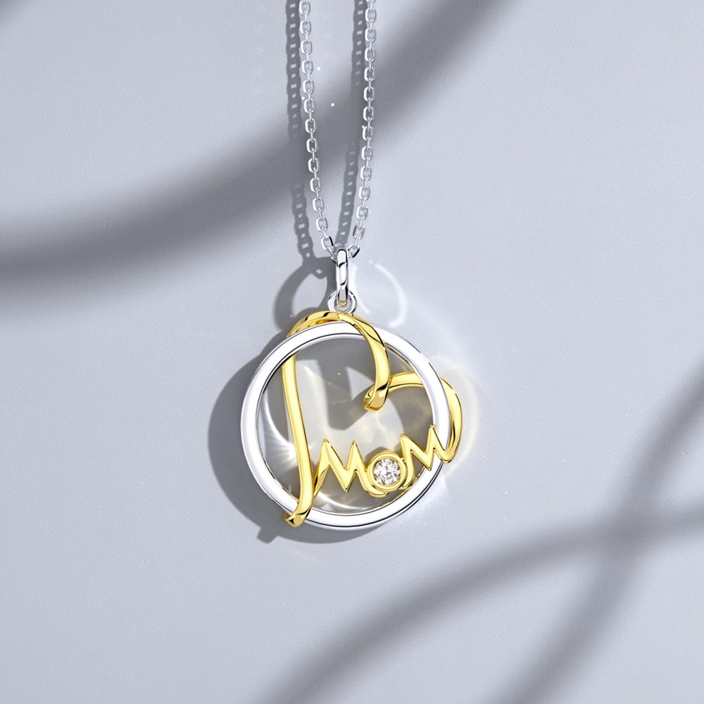 Love Mom Necklace Jewelry Gift - Pendant Necklace - Taanaa Jewelry