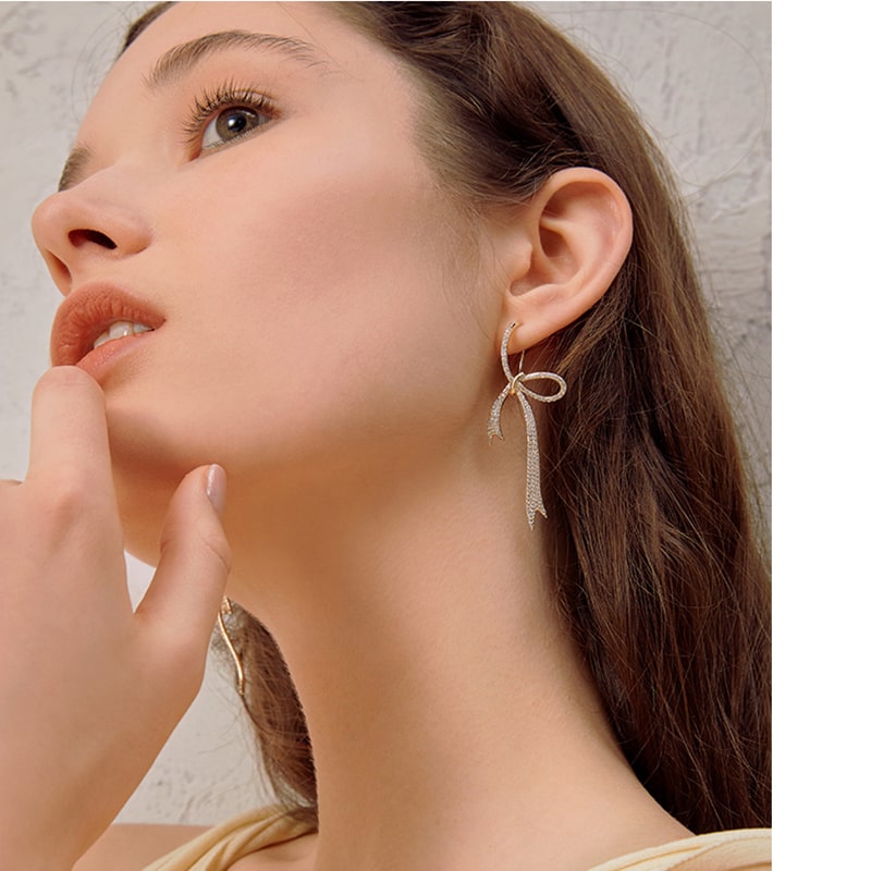 New Bow Drop Earrings Jewelry - Dangle earrings - Taanaa Jewelry