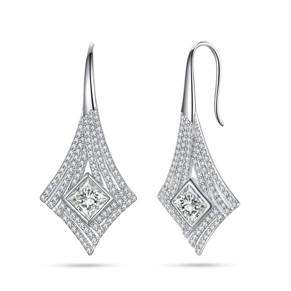Geometric Element Zircon Earrings Women