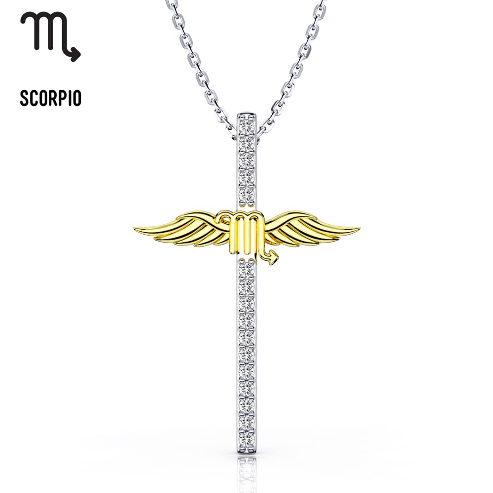 Constellation Zodiac Cross Necklace - Pendant Necklace - Taanaa Jewelry