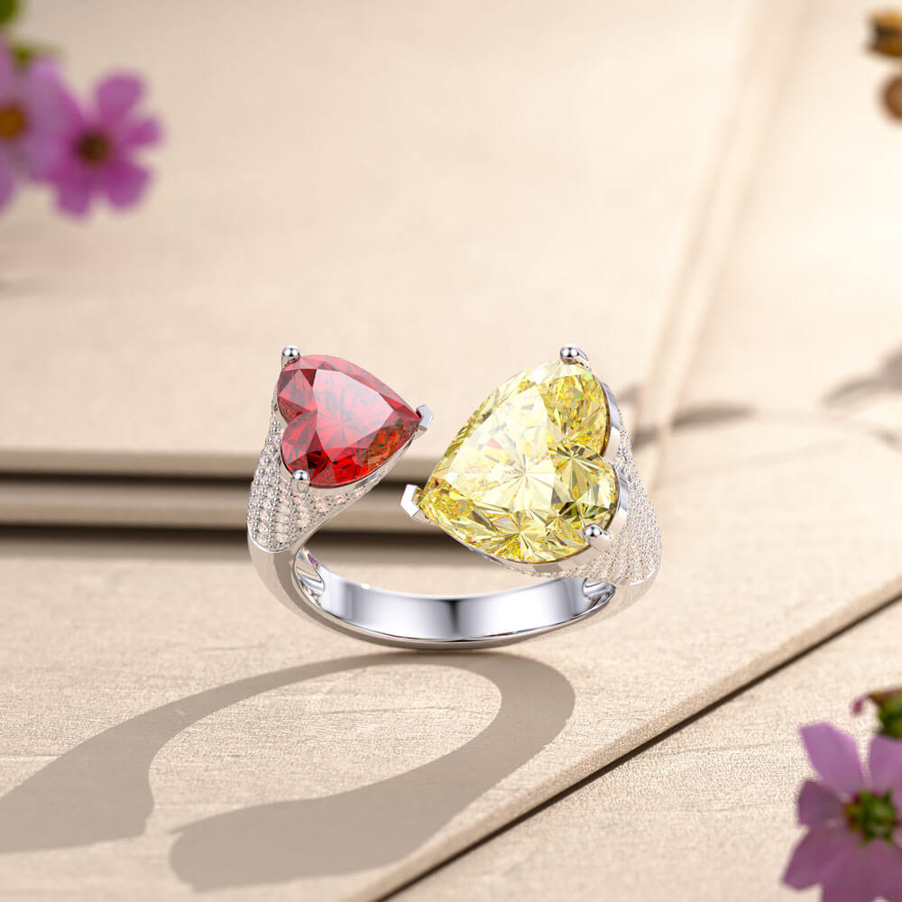 Gorgeous Double Heart Ring