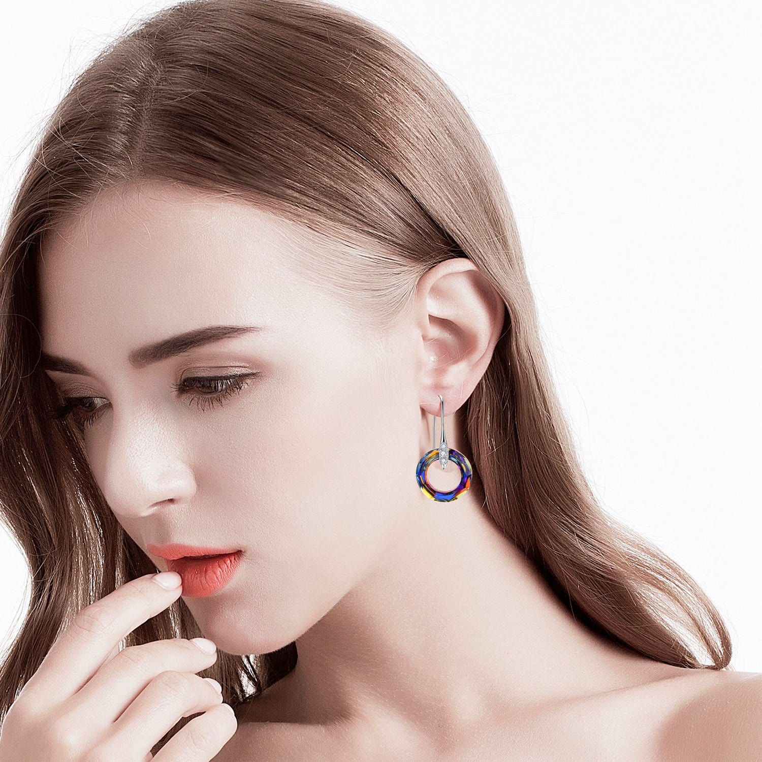 Cosmic Ring Crystal Drop Earrings Women Jewelry (V2) - Dangle earrings - Taanaa Jewelry