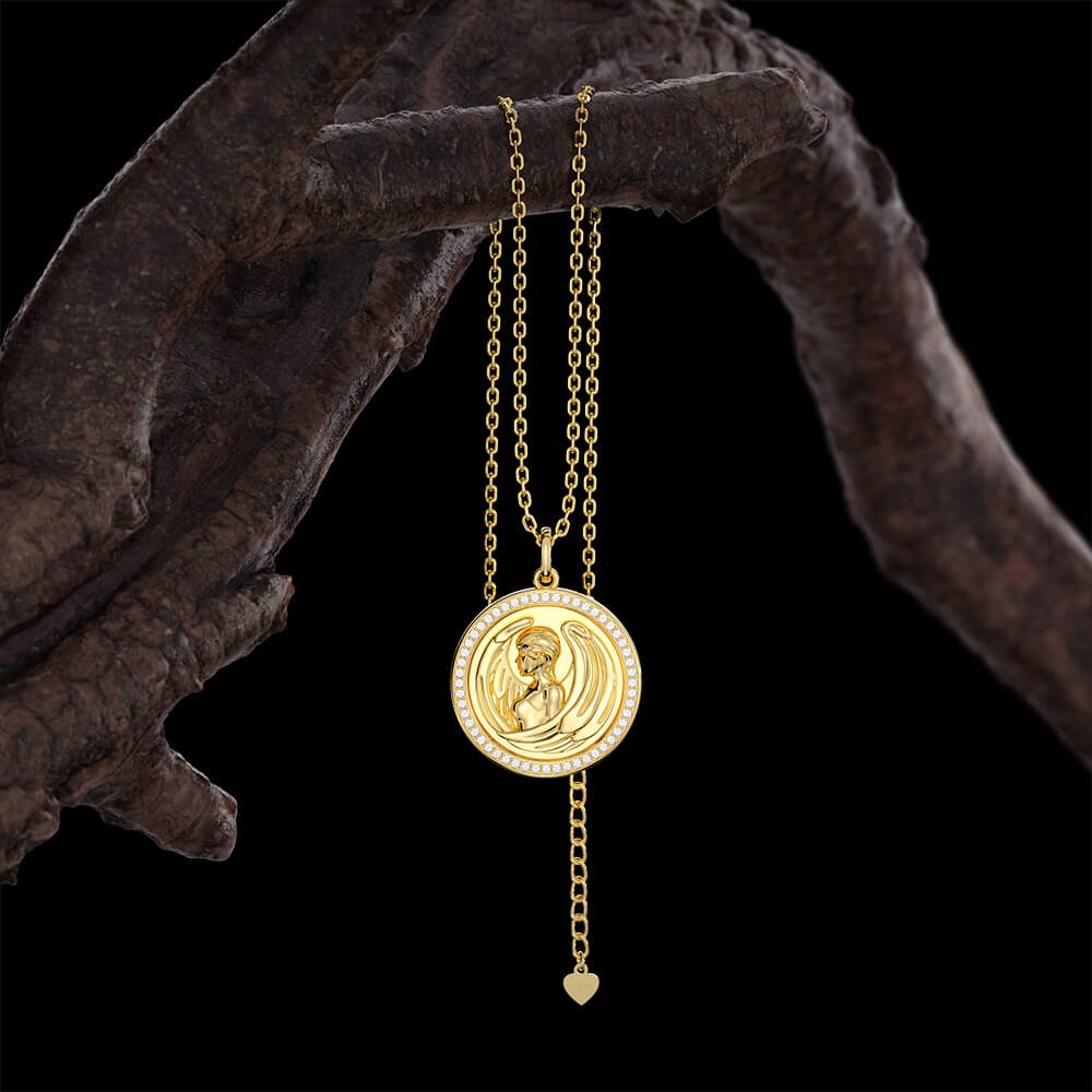 New Fashion Round Virgo Pendant Necklace Sterling silver Jewelry Gift-Taanaa Jewelry