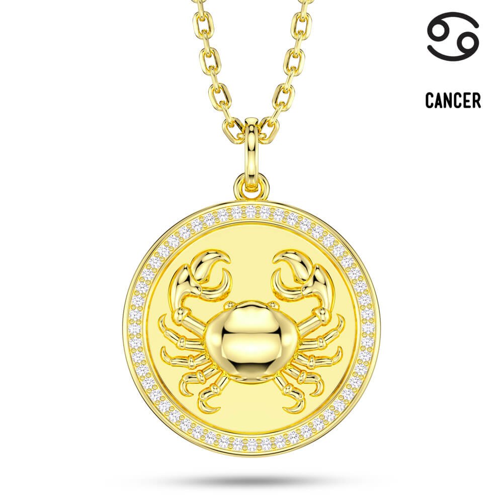 New Fashion Round Cancer Pendant Necklace Sterling silver Jewelry Gift -Taanaa Jewelry