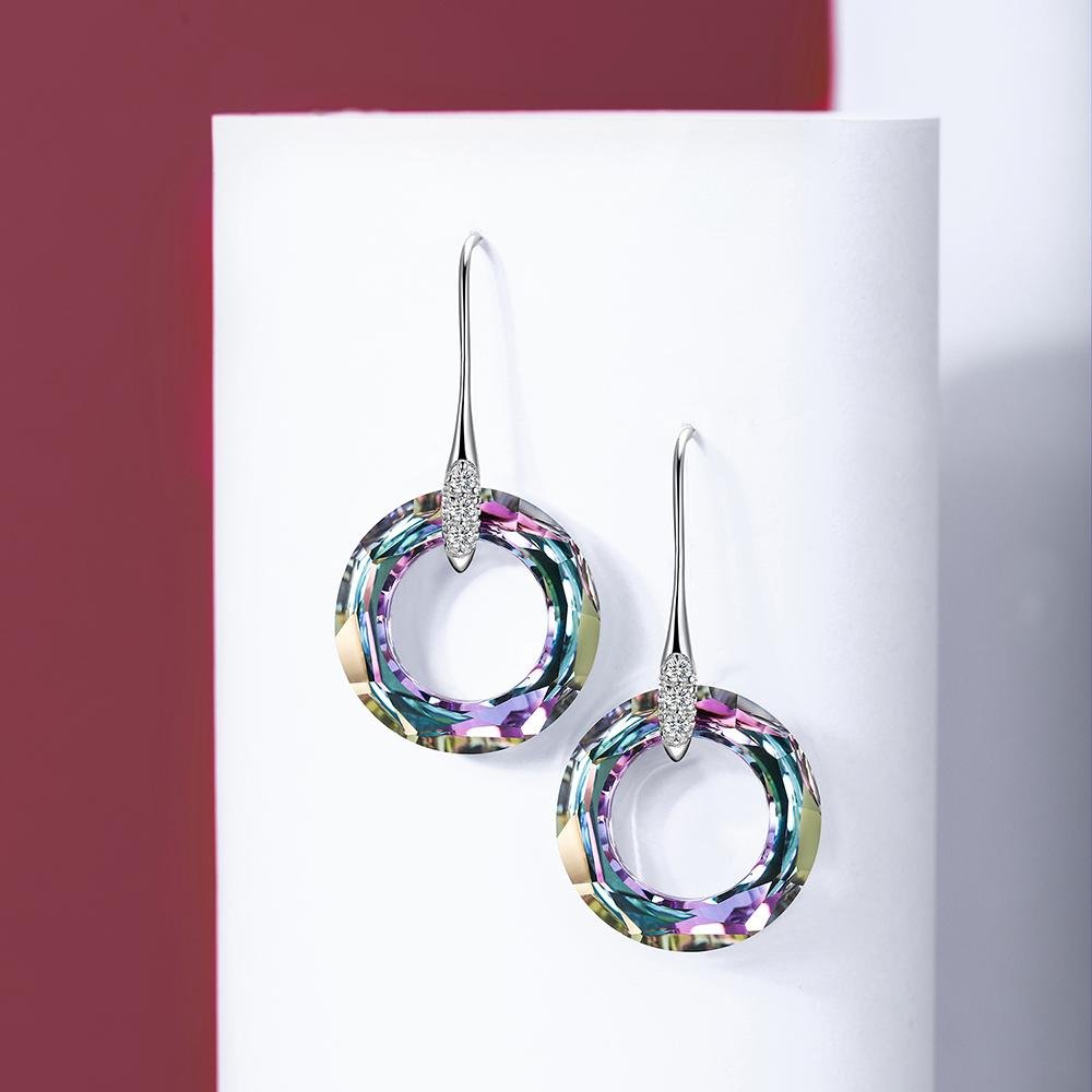 Cosmic Ring Crystal Drop Earrings Women Jewelry (V2) - Dangle earrings - Taanaa Jewelry