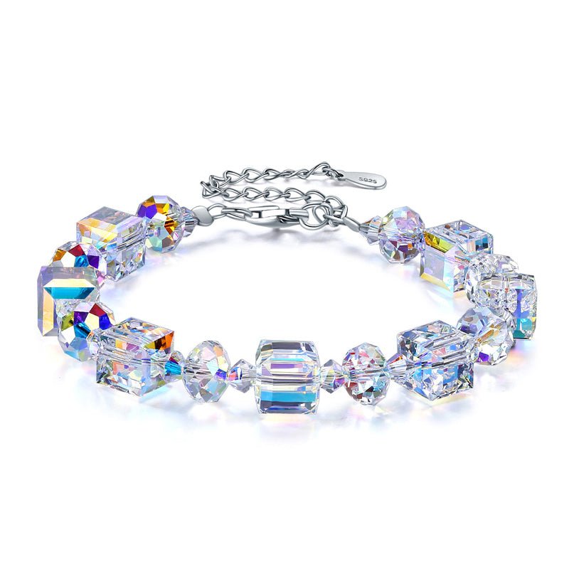 Northern Lights Aurora Borealis Sterling Silver Bracelet Jewelry - Bracelets & Bangles - Taanaa Jewelry