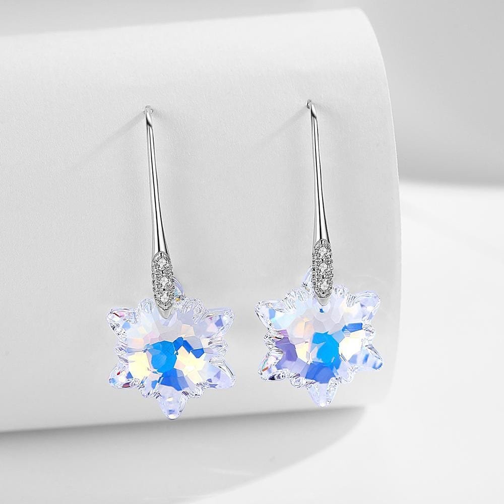 Edelweiss Crystal Dangle Earrings Women Jewelry - Dangle earrings - Taanaa Jewelry
