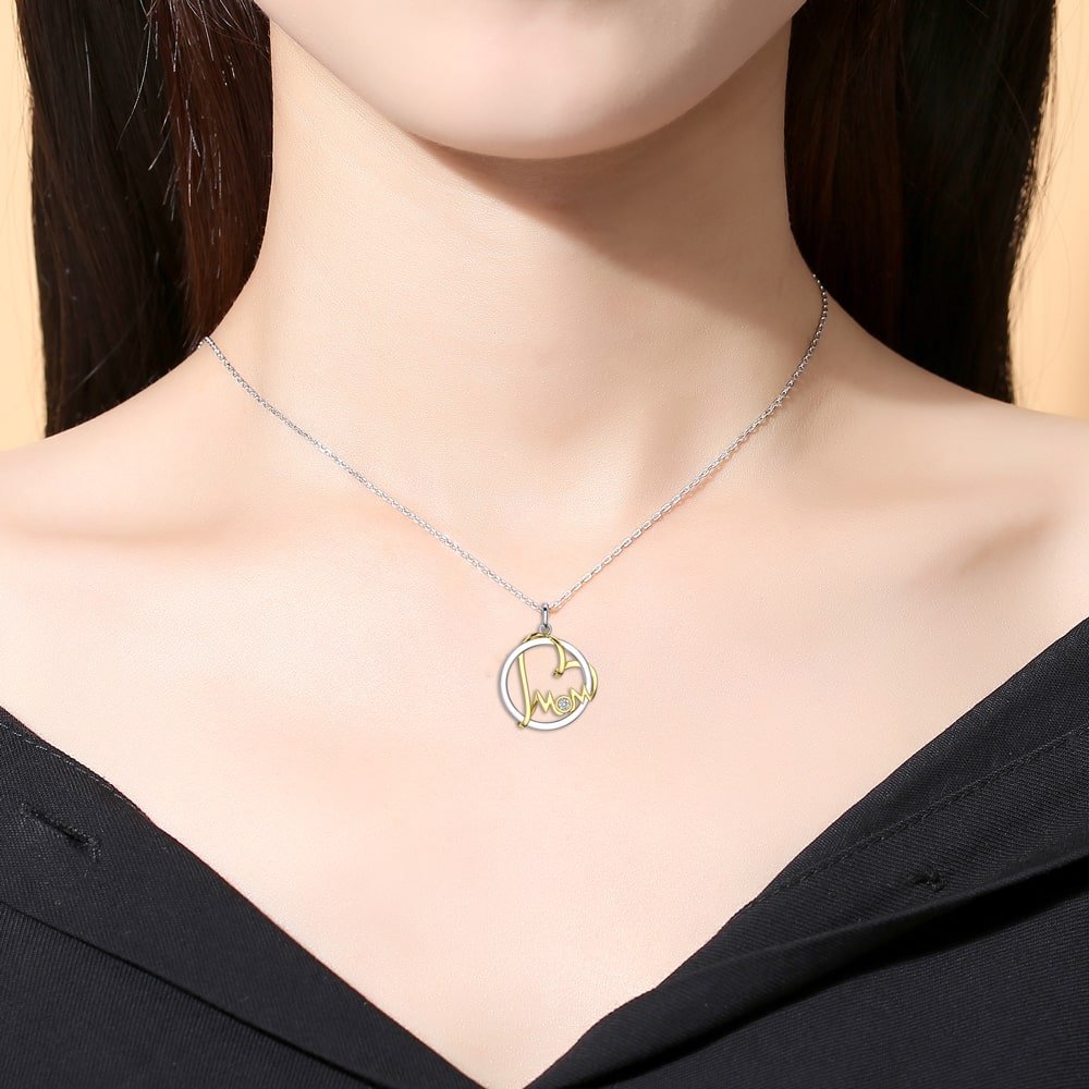 Love Mom Necklace Jewelry Gift - Pendant Necklace - Taanaa Jewelry