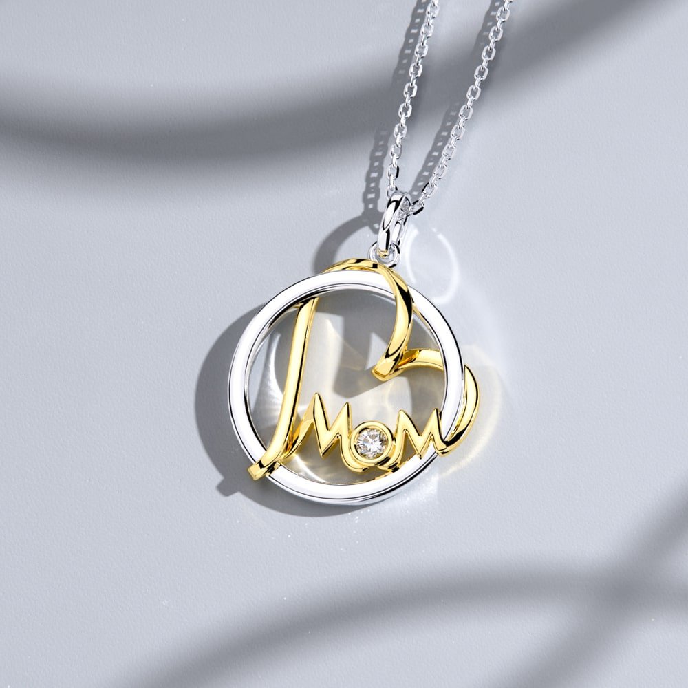 Love Mom Necklace Jewelry Gift - Pendant Necklace - Taanaa Jewelry
