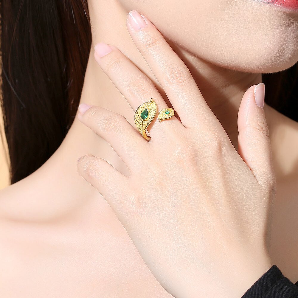 New Fashion Calla Lily Ring Women Girls Sterling silver Jewelry Gift - Taanaa Jewelry
