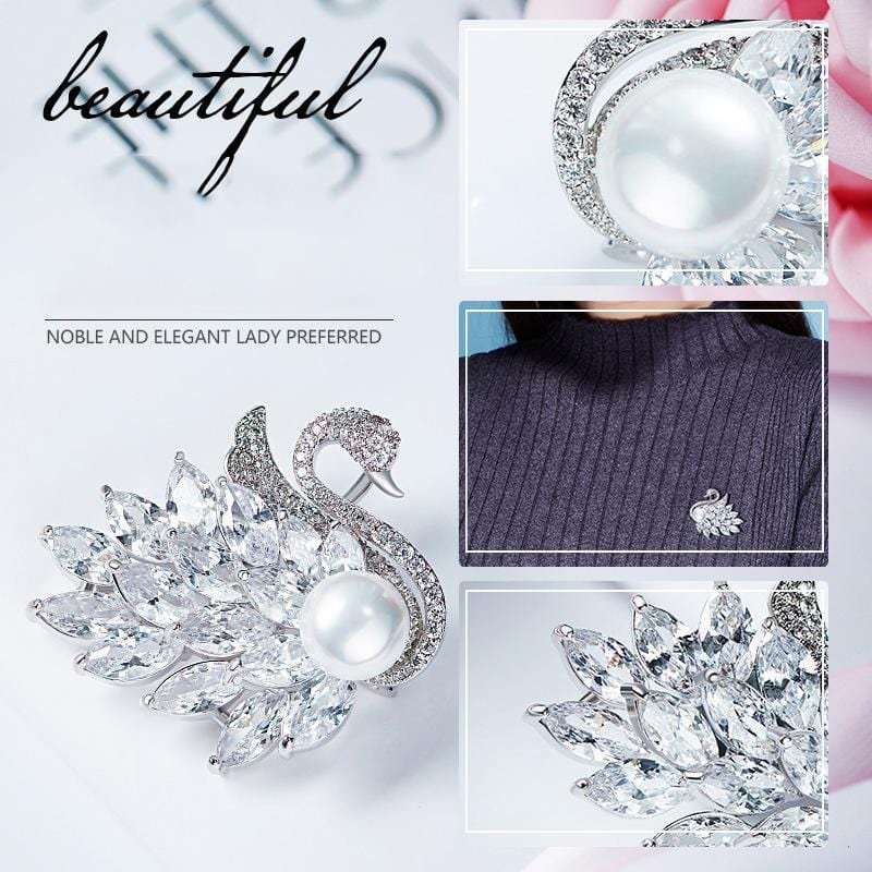 Fashion Swan Brooch For Women Accessories Jewelry Gift - Brooches - Taanaa Jewelry