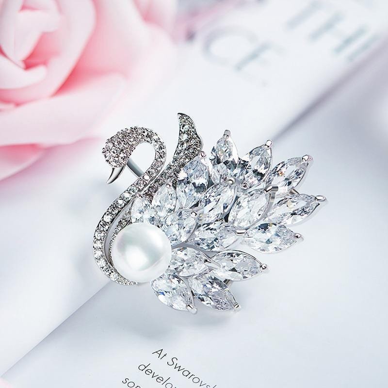 Fashion Swan Brooch For Women Accessories Jewelry Gift - Brooches - Taanaa Jewelry